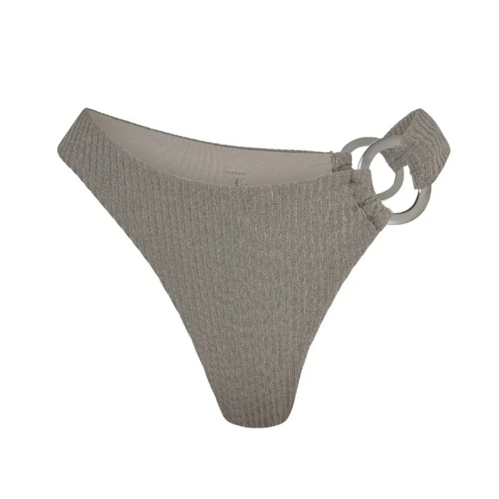 Monday Swimwear Bronte Bottom Stone Crinkle Size Large New With Tags